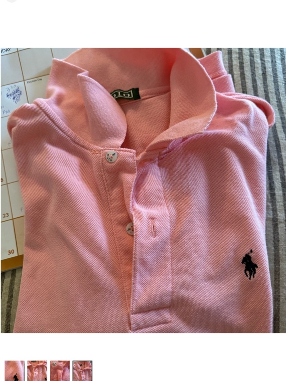 Polo by Ralph Lauren Pink Polo with Navy Pony Embroidery